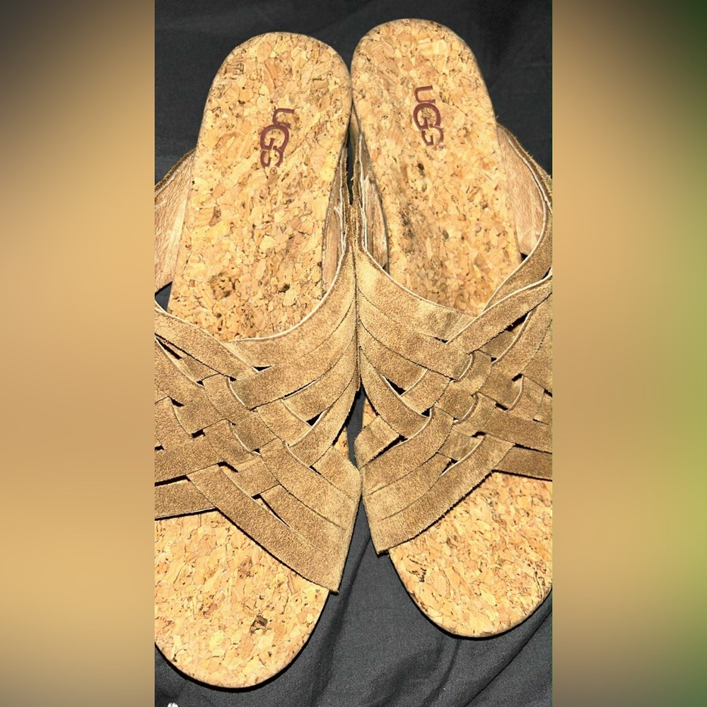 UGG Women's Woven Tan Sandals